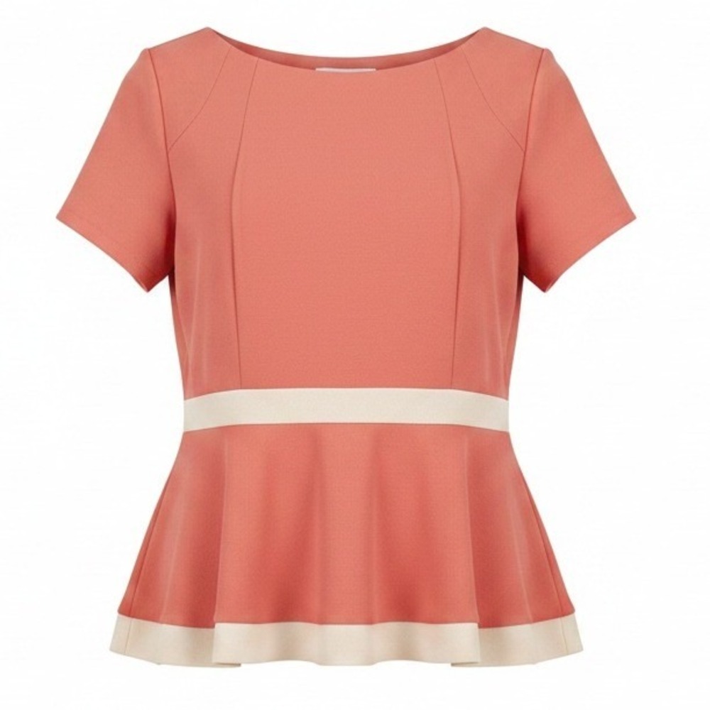 Sunny girl NWT Girly Mod Vibrant Peplum Short Sleeve Top Size Large Modcloth